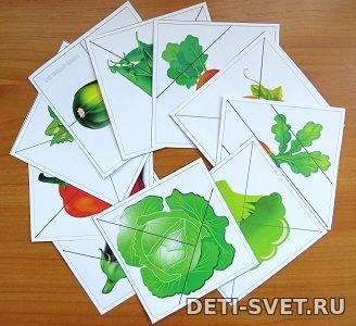 Пазлы для лэпбука Овощи deti-svet.ru